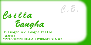 csilla bangha business card